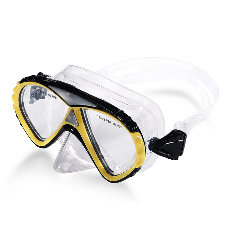 Anti-fog Glass Silicone Diving Mask -M49
